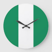 Flagge Nigerias Große Wanduhr (Vorderseite)