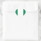 Flagge Nigerias Herz-Aufkleber (Tasche)
