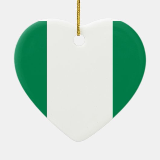 Flagge Nigerias Keramik Ornament (Hinten)