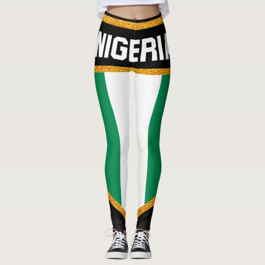 Flagge Nigerias Leggings (Vorderseite)