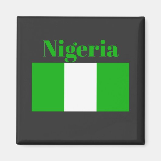 Flagge Nigerias Magnet (Vorne)