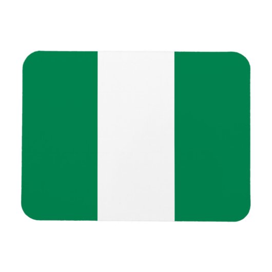 Flagge Nigerias Magnet (Horizontal)