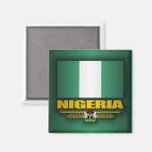 Flagge Nigerias Magnet (Vorderseite/Rückseite)