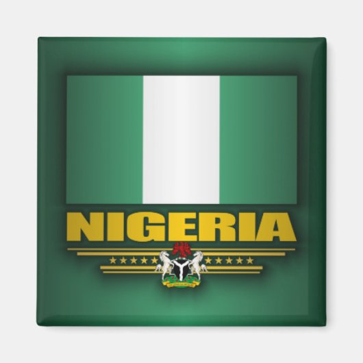 Flagge Nigerias Magnet (Vorne)