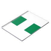 Flagge Nigerias Notizblock (Linke Seite)