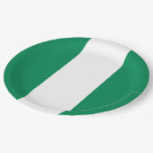Flagge Nigerias Pappteller (Schrägansicht)