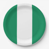 Flagge Nigerias Pappteller (Vorderseite)