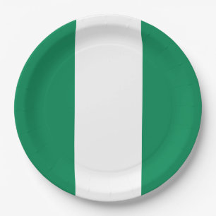 Flagge Nigerias Pappteller