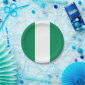 Flagge Nigerias Pappteller (Party)
