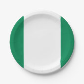 Flagge Nigerias Pappteller (Vorderseite)