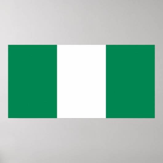 Flagge Nigerias Poster (Vorne)