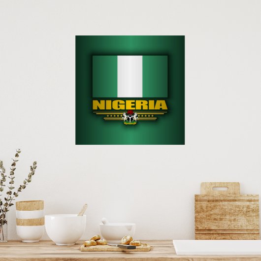 Flagge Nigerias Poster (Küche)