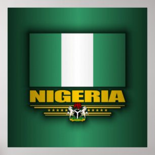 Flagge Nigerias Poster