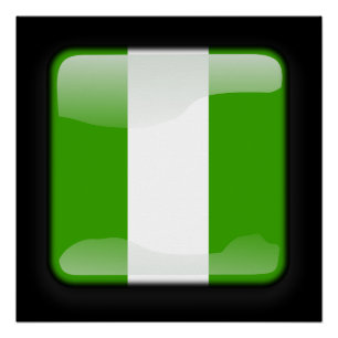 Flagge Nigerias Poster