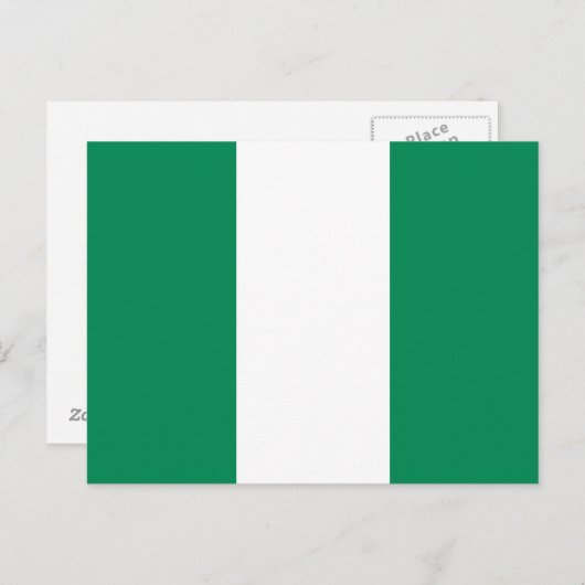 Flagge Nigerias Postkarte (Vorne/Hinten)