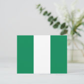Flagge Nigerias Postkarte (Stehend Vorderseite)
