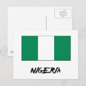 Flagge Nigerias Postkarte (Vorne/Hinten)