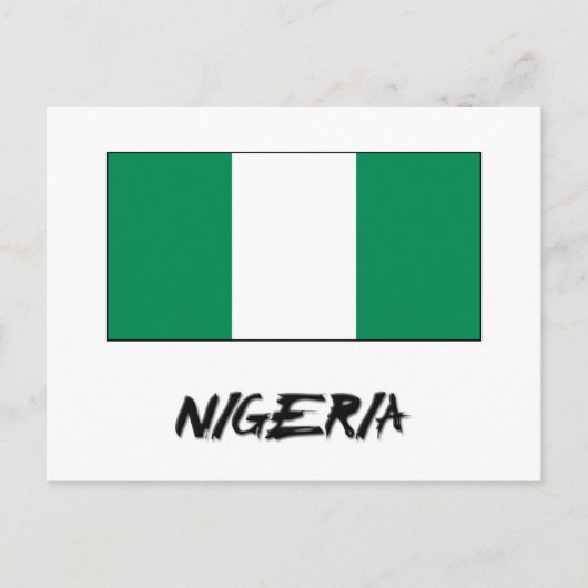 Flagge Nigerias Postkarte (Vorderseite)