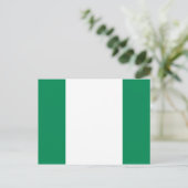 Flagge Nigerias Postkarte (Stehend Vorderseite)