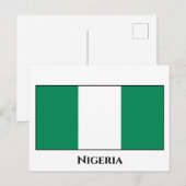 Flagge Nigerias Postkarte (Vorne/Hinten)