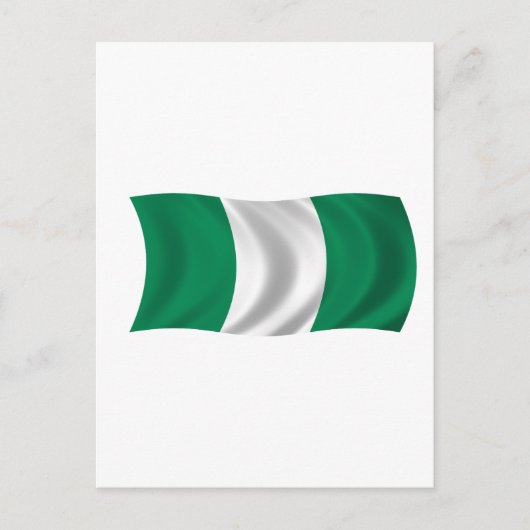 Flagge Nigerias Postkarte (Vorderseite)