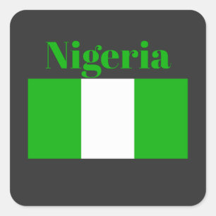 Flagge Nigerias Quadratischer Aufkleber