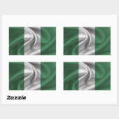 Flagge Nigerias Rechteckiger Aufkleber (Blatt)