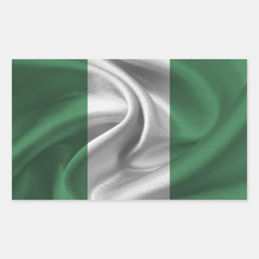 Flagge Nigerias Rechteckiger Aufkleber (Vorderseite)