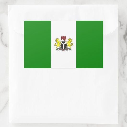 Flagge Nigerias Rechteckiger Aufkleber (Tasche)