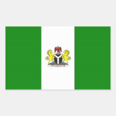 Flagge Nigerias Rechteckiger Aufkleber (Vorderseite)