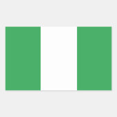 Flagge Nigerias Rechteckiger Aufkleber (Vorderseite)