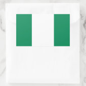 Flagge Nigerias Rechteckiger Aufkleber (Tasche)