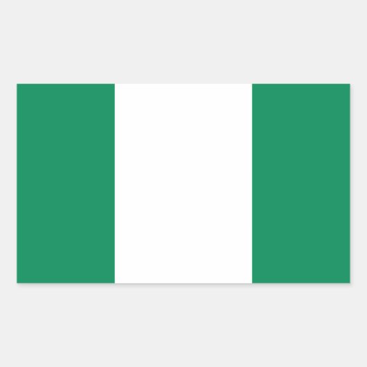 Flagge Nigerias Rechteckiger Aufkleber (Vorderseite)