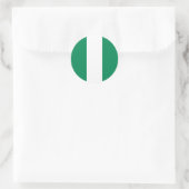 Flagge Nigerias Runder Aufkleber (Tasche)