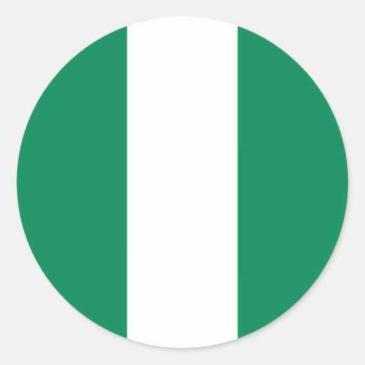 Flagge Nigerias Runder Aufkleber (Vorderseite)