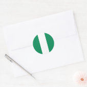 Flagge Nigerias Runder Aufkleber (Umschlag)