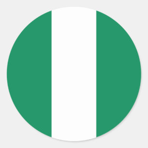 Flagge Nigerias Runder Aufkleber