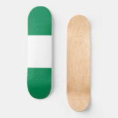 Flagge Nigerias Skateboard (Vorderseite)