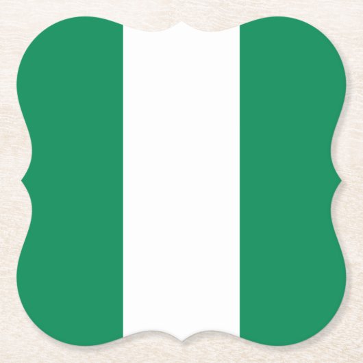 Flagge Nigerias Untersetzer (Vorderseite)