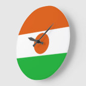Flagge Nigers Große Wanduhr (Winkel)