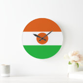Flagge Nigers Große Wanduhr (Zuhause)