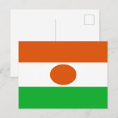 Flagge Nigers Postkarte (Vorne/Hinten)