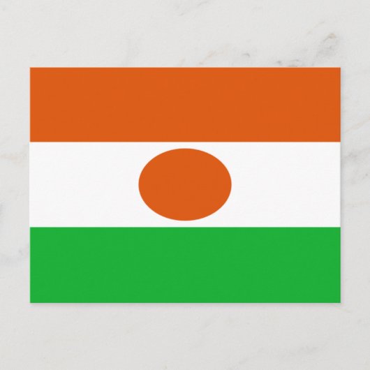 Flagge Nigers Postkarte (Vorderseite)