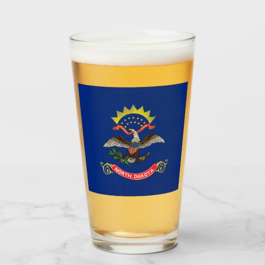 Flagge Nord-Dakota Glas (Vorne (Gefüllt))