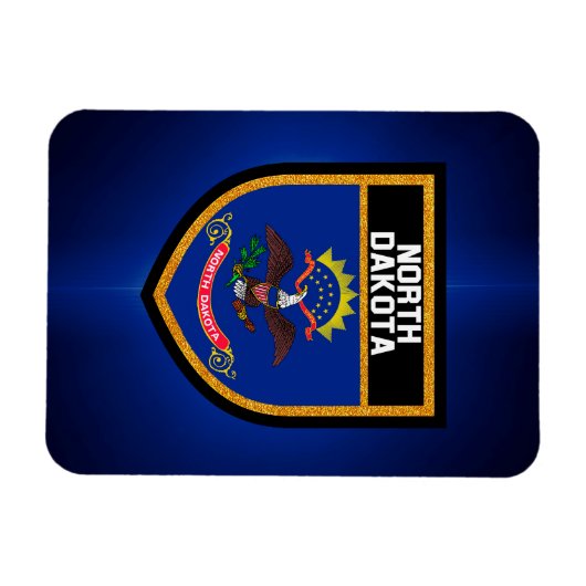 Flagge Nord-Dakota Magnet (Horizontal)