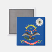 Flagge Nord-Dakota Magnet (Vorderseite/Rückseite)