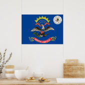 Flagge Nord-Dakota Poster (Küche)
