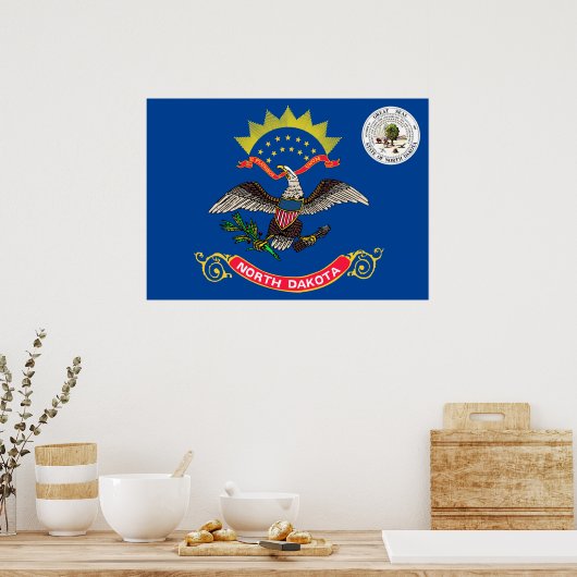 Flagge Nord-Dakota Poster (Küche)