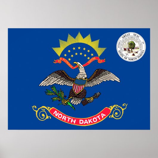 Flagge Nord-Dakota Poster (Vorne)