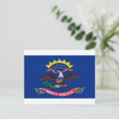 Flagge Nord-Dakota Postkarte (Stehend Vorderseite)